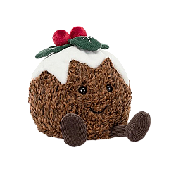 Jellycat &Amuseable Christmas Pudding 趣味圣诞布丁 毛绒玩具 A4PUD 高17cm x 宽13cm