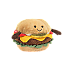 Jellycat Amuseable Burger - OC 趣味汉堡 毛绒玩具 A2BU  高12cm x 宽12cm