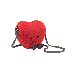 Jellycat Amuseable Heart Bag 趣味红色爱心包包毛绒玩具 A4HB 高17cm x 宽18cm