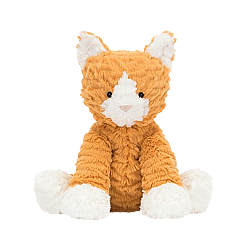 Jellycat Fuddlewuddle Ginger Cat 波浪毛橘猫 毛绒玩具 FW6GC 高23cm x 宽13cm