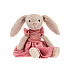 Jellycat 派对洛蒂小兔毛绒玩具 砖红色 LOT3BP 高27cm x宽10cm