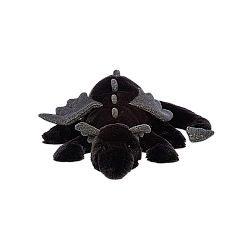 Jellycat Onyx Dragon 玛瑙黑色龙毛绒玩具 small小号 ONYX6DDL 高8cm x 宽30cm