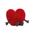 Jellycat Amuseable Red Heart趣味红色爱心 毛绒玩具 Lagre大号 A3REDH 高17cm x 宽19cm