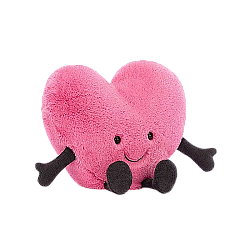 Jellycat Amuseable Pink Heart 趣味桃红色爱心 毛绒玩具 Lagre大号 A3HOTPH 高17cm x 宽19cm