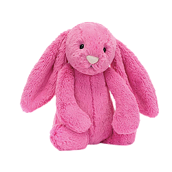 Jellycat Bashful Hot Pink Bunny 害羞的邦尼兔亮粉色 Medium中号 毛绒玩具 BAS3BHP 高31cm x 宽12cm
