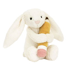 Jellycat Bashful Bunny 害羞的兔子 拿着铅笔 毛绒玩具 BB6PEN 高15cm