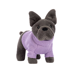 Jellycat Sweater French Bulldog Purple 瑞典斗牛犬毛绒玩具 S3FDP 高17cm X 宽19cm