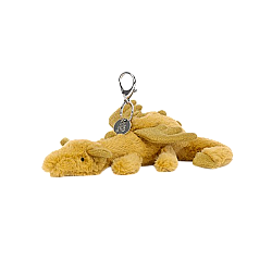 Jellycat  Golden Dragon Bag Charm  金色龙包包挂饰毛绒玩具 GLD4BC 宽22cm x12cm