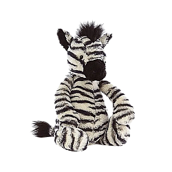 Jellycat Bashful Zebra 害羞的斑马毛绒玩具  Medium中号  BAS3ZEBN 高31cm x 宽12cm