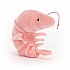 Jellycat Sensational Seafood Shrimp 毛绒虾玩偶 SSEA6SH 高6cm x 宽8cm