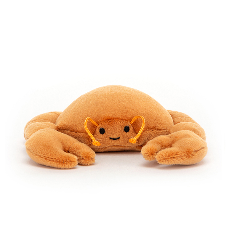 Jellycat senasational seafood crab 螃蟹毛绒玩具 SSEA6CR 高10cm x 宽11cm