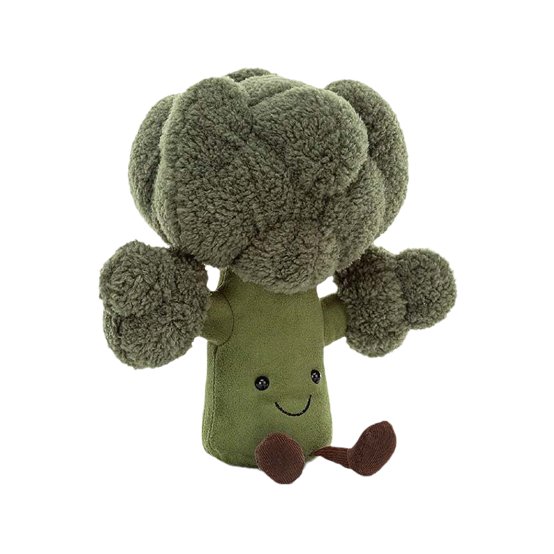 Jellycat Amuseable Broccoli 趣味西兰花毛绒玩偶 A2BRO 高23cm x 宽22cm