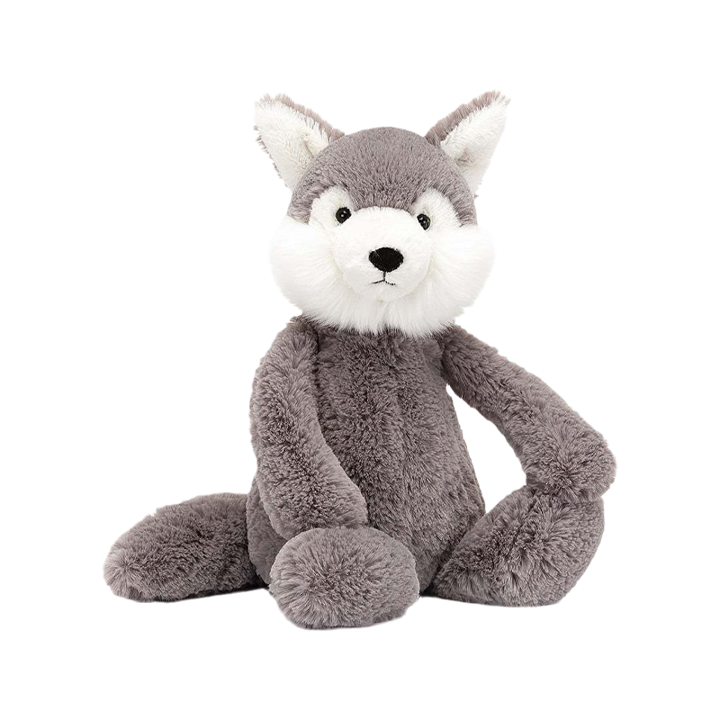 Jellycat Bashful Wolf 害羞狼毛绒玩具 BAS3W 高31cm x 宽12cm