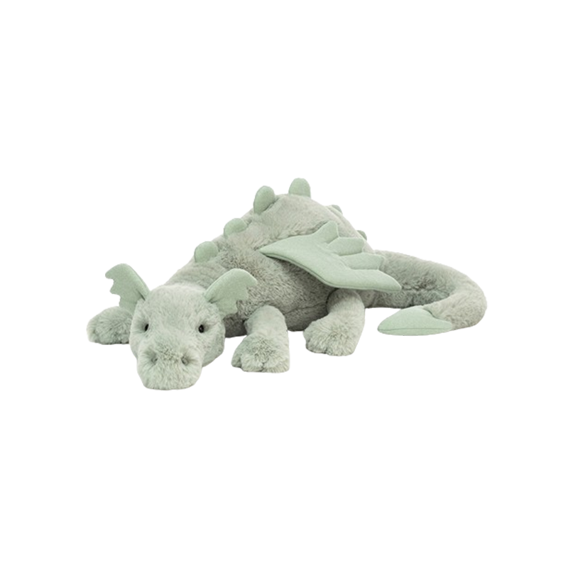 Jellycat Sage Dragon 绿色龙 毛绒玩具  small小号 SAGE6DDLN 高8cm x 宽30cm