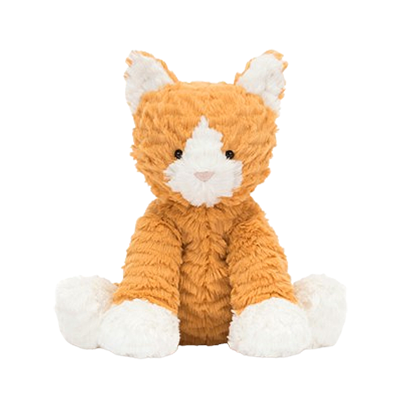 Jellycat Fuddlewuddle Ginger Cat 波浪毛橘猫 毛绒玩具 FW6GC 高23cm x 宽13cm