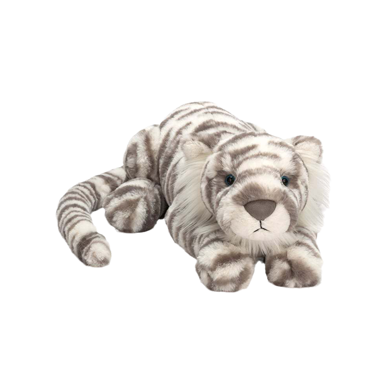 Jellycat Sacha Snow Tiger 萨夏小雪虎毛绒玩偶 Small小号 SAC4T 高8cm x 宽29cm