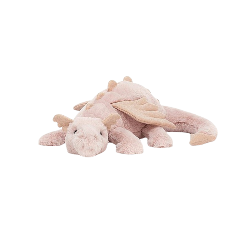 Jellycat Rose Dragon 玫瑰色龙 毛绒玩具 Medium中号 ROSE2DDN 高12cm x 宽50cm