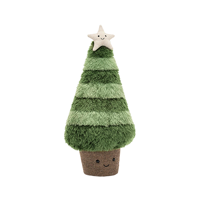 Jellycat Amuseable Nordic Spruce Christmas Tree 趣味北欧云杉圣诞树柔软玩偶 Small小号 毛绒玩具 A6NSXMAS 高27cm x 宽12cm