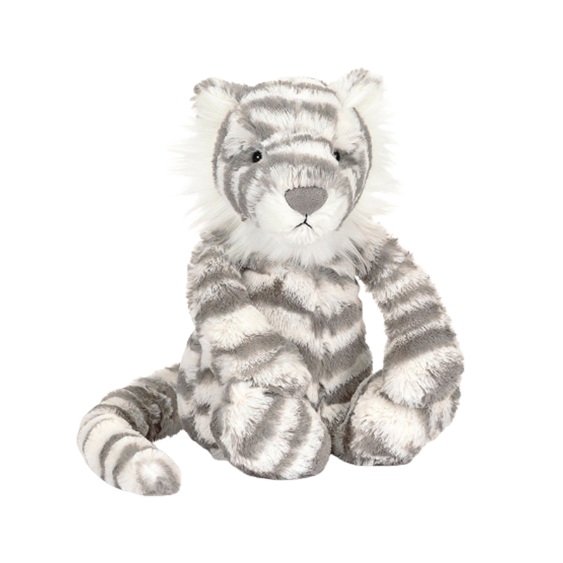 Jellycat Bashful Snow Tiger 害羞的雪虎毛绒玩具  Medium中号 BAS3SNT  高31cm x 宽12cm