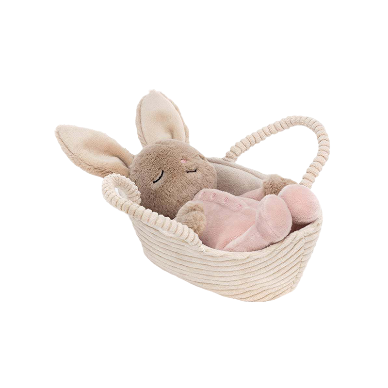 Jellycat Rock-A-Bye Bunny 酣睡小兔子毛绒玩偶 ROCK4B 高19cm x 宽9cm