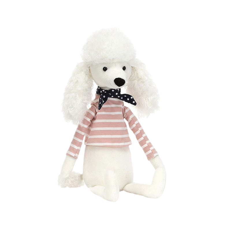 Jellycat Beatnik Buddy Poodle 比特尼克贵宾犬毛绒玩偶 BEB3P 高27cm x 宽7cm