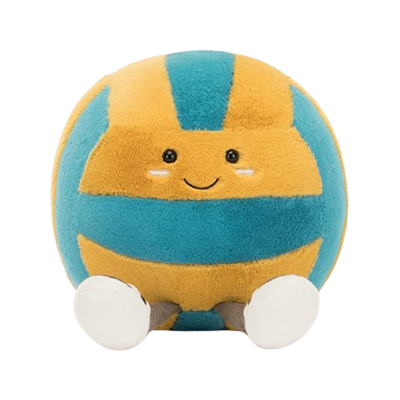 Jellycat Amuseables Sports Beach Volley 趣味沙滩排球毛绒玩具 AS2VB 高26cm