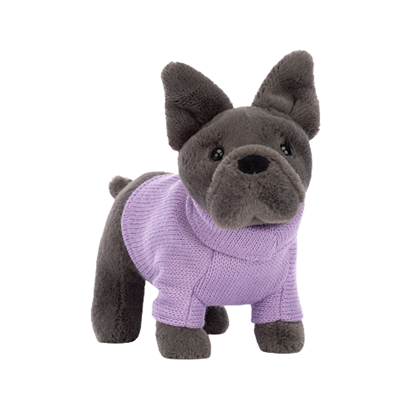 Jellycat Sweater French Bulldog Purple 瑞典斗牛犬毛绒玩具 S3FDP 高17cm X 宽19cm