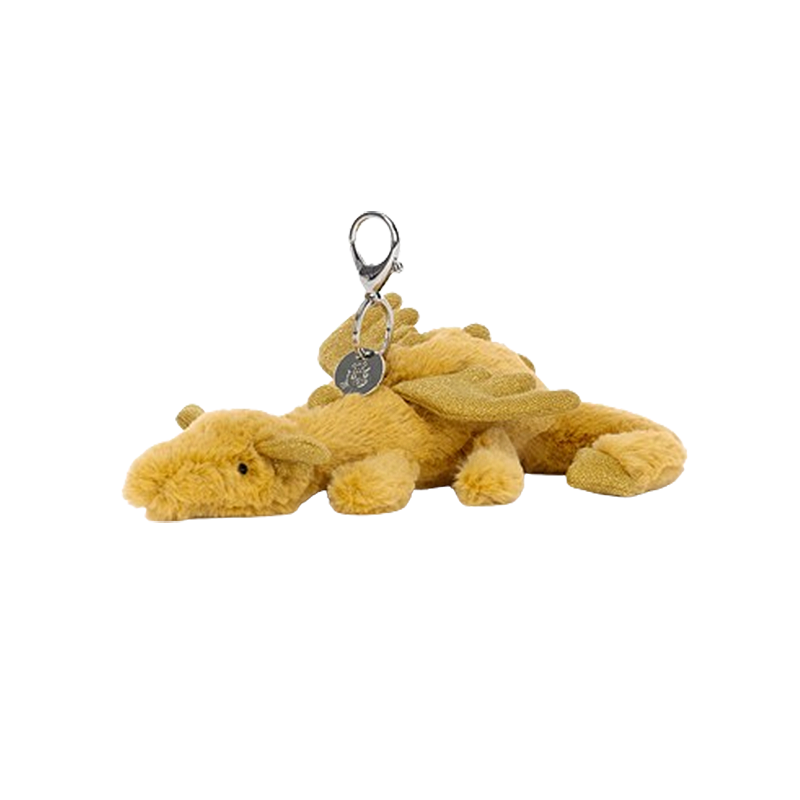 Jellycat  Golden Dragon Bag Charm  金色龙包包挂饰毛绒玩具 GLD4BC 宽22cm x12cm