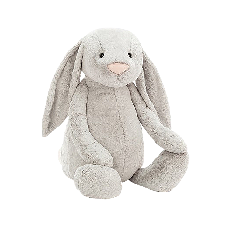 Jellycat Bashful Silver Bunny 害羞的邦尼兔银色 Really Big 巨大号 BARB1BS 坐高38cm