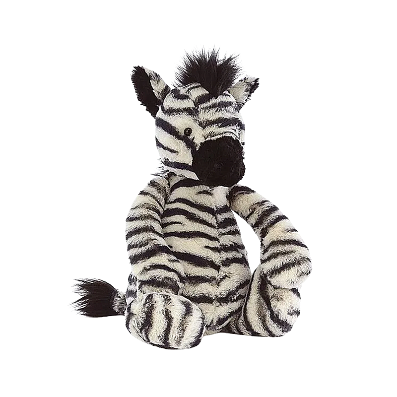 Jellycat Bashful Zebra 害羞的斑马毛绒玩具  Medium中号  BAS3ZEBN 高31cm x 宽12cm