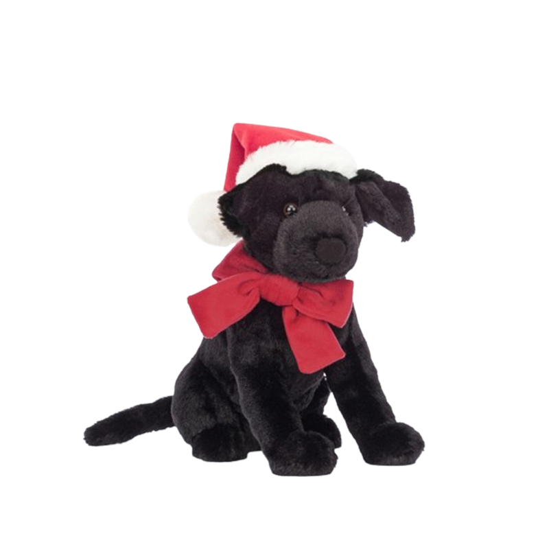 Jellycat Winter Warmer Pippa Black Labrador 皮帕黑色拉布拉多犬毛绒玩具 PIP3FBL 高22cm x 宽8cm