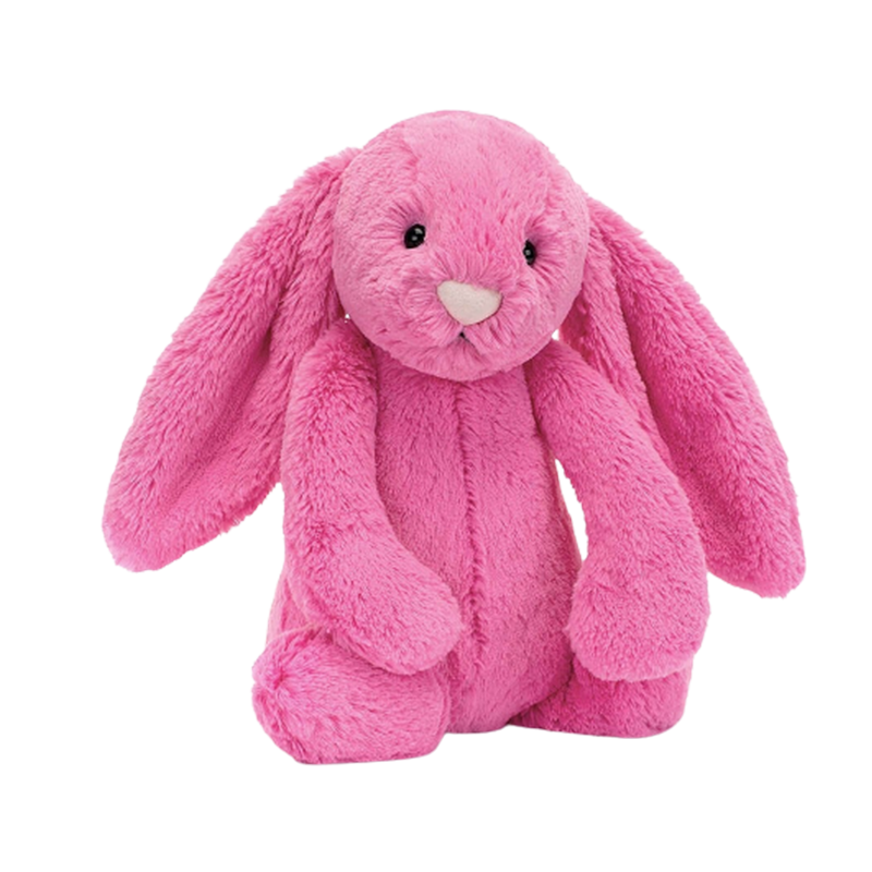 Jellycat Bashful Hot Pink Bunny 害羞的邦尼兔亮粉色 Medium中号 毛绒玩具 BAS3BHP 高31cm x 宽12cm