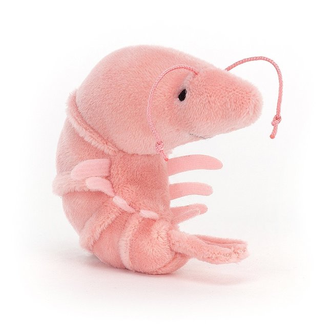 Jellycat Sensational Seafood Shrimp 毛绒虾玩偶 SSEA6SH 高6cm x 宽8cm