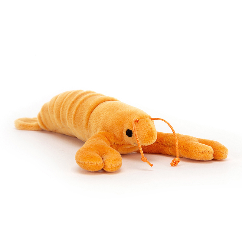 Jellycat Sensational Seafood Langoustine 小龙虾毛绒玩具 SSEA6L 高4cm x 宽10cm