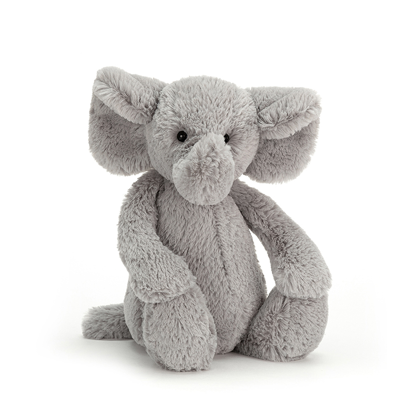 Jellycat Bashful Elephant 害羞大象毛绒玩具 Medium中号 BAS3EG 高31cm x 宽12cm